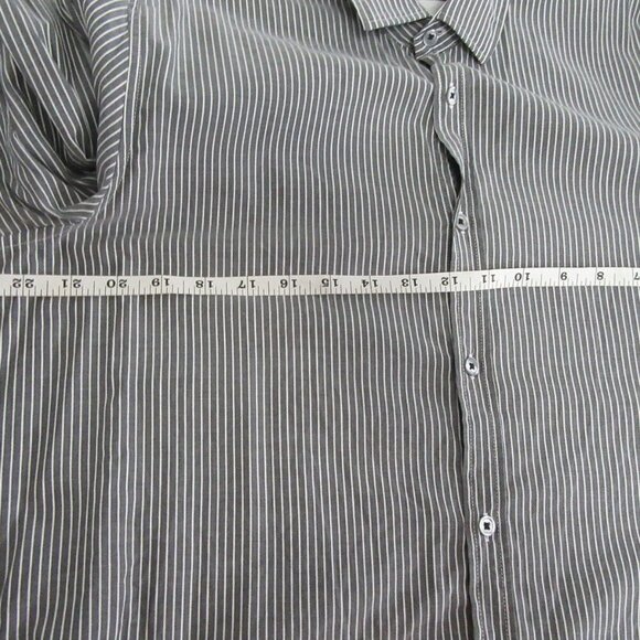 HUGO BOSS Gray Stripe Long Sleeve Casual Shirt - Picture 5 of 6